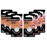6 Pilhas Cr2016 Duracell 3v Bateria Moeda Dl2016