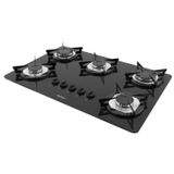 Cooktop 5 Bocas Mesa De Vidro Flange Inox Bivolt Nardelli