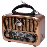 Radio Portátil Megastar Rx309btg Bluetooth - Dourado/marrom