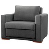 Poltrona Cama Hermes Luxo Castellar Móbile Linho Cinza