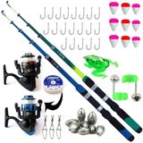 Kit De Pesca Completo 2 Varas 2 Molinete E Acessórios