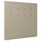 Cabeceira Cama Box Casal Luana 140cm Sintético Bege