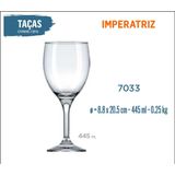 06 Taças Imperatriz 445ml - Vinho Tinto Rosé Branco Água