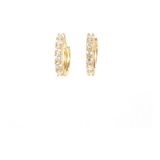 Brinco Argola Zirconia Dourado F. Ouro 18k - Dourado