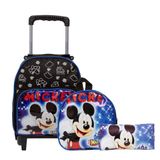 Mochila Infantil Masculina De Rodinha Mickey Mouse Pequena