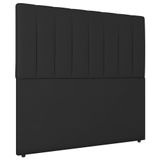 Cabeceira Cama Box Casal Queen Size Ivana 160cm Sintético Preto