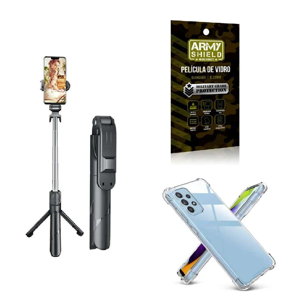 Kit Tripé De Selfie + Capinha Samsung A54 + Película 3d