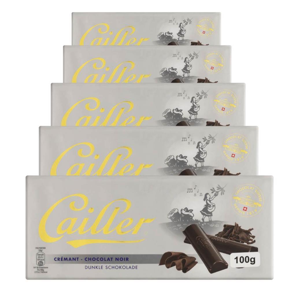 Chocolate Suíço 46% Cacau Cailler Amargo 5 Barras