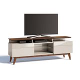 Rack pata TV até 60 Polegadas 2 Gavetas Classic Mais 1.8 Imcal Off White/Freijó