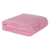 Cobertor Alaska Casal Queen Manta Fleece Coberta 2,20x2,40m Toque Macio - Rosa