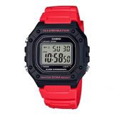Relógio Casio Standard W-218h-4bvdf Vermelho