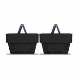 Kit - 10 Cestos Compras Plástica D100 Cód. 3000 Preto - Della Plast