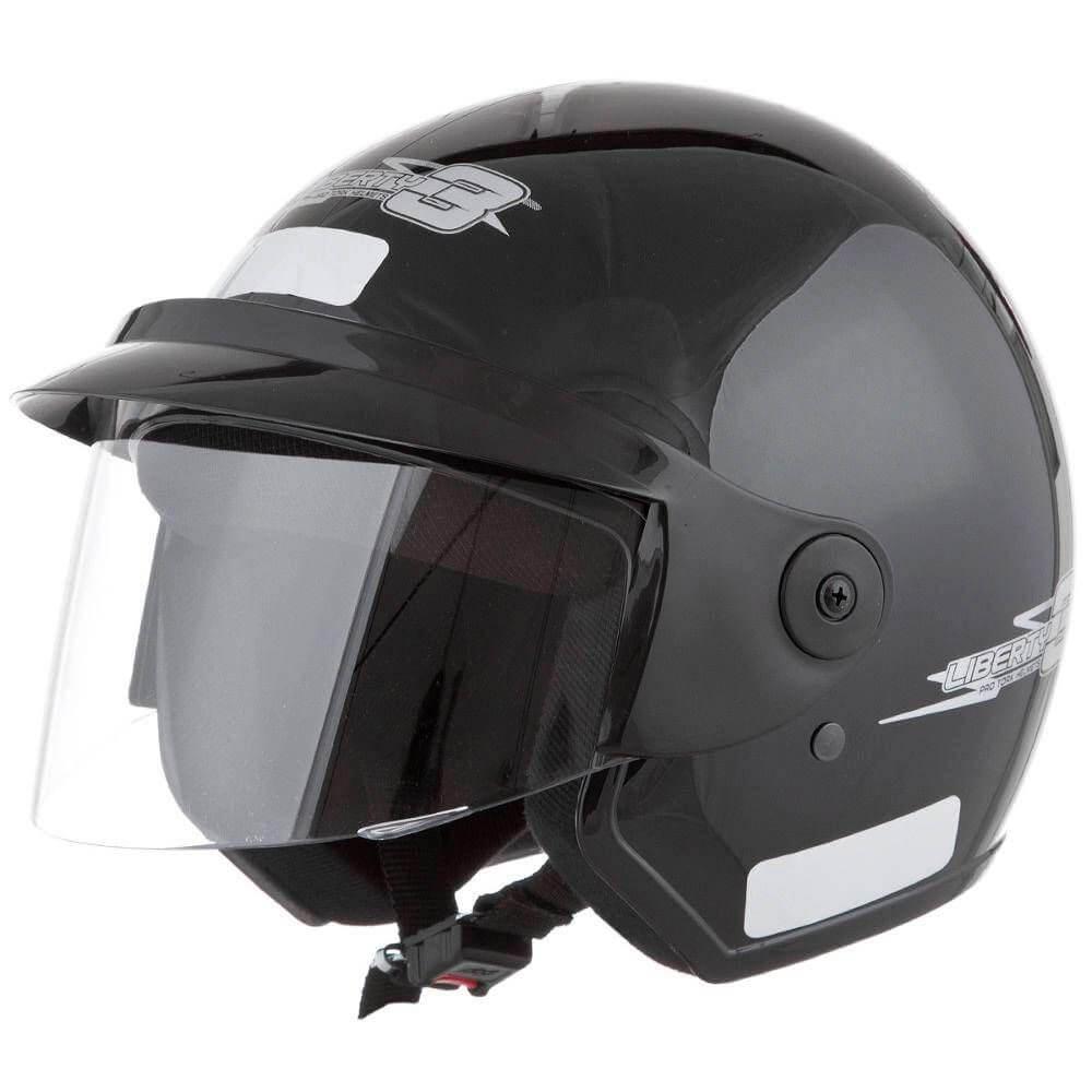 Capacete Moto Liberty Three Pro Tork Tam 58 Fechado Preto