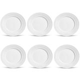 Conjunto De Pratos Rasos 06 Peças Roma Branco Porto Brasil