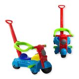 Brinquedo Moto Andador Infantil Com Haste Suporte Lateral