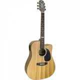 Violao Eletroacustico Dreadnought Folk Cutaway Aco Gf-1d Ceq Zebra Giannini
