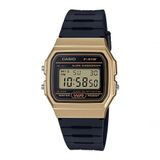 Relógio Casio Unissex Digital F-91wm-9adf Preto E Dourado