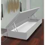 Base Box para Colchão de Solteiro MGA Lift Cotton com Baú e Pistão a Gás - 39x88x188cm