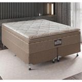 Cama Box King Size Potenza Platinum Com Molas Lfk E Pillow Top 74x193x203cm Portobel