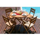 Conjunto Para Jardim Mesa Com 2 Cadeiras Ipanema E 2 Cadeiras Verona Mestra Móveis Marrom