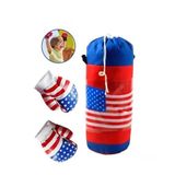 Kit Saco De Pancada Infantil + Luvas De Boxe Muai Thay