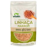 Kit 3x: Farinha De Linhaça Marrom Sem Glúten Vitalin 150g