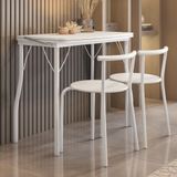 Conjunto Sala De Jantar Palermo Branco Mesa E 2 Banquetas Carraro