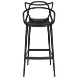 Conjunto C/3 Banqueta Allegra Alta Master Preta Cozinha Americana Balcão Polipropileno