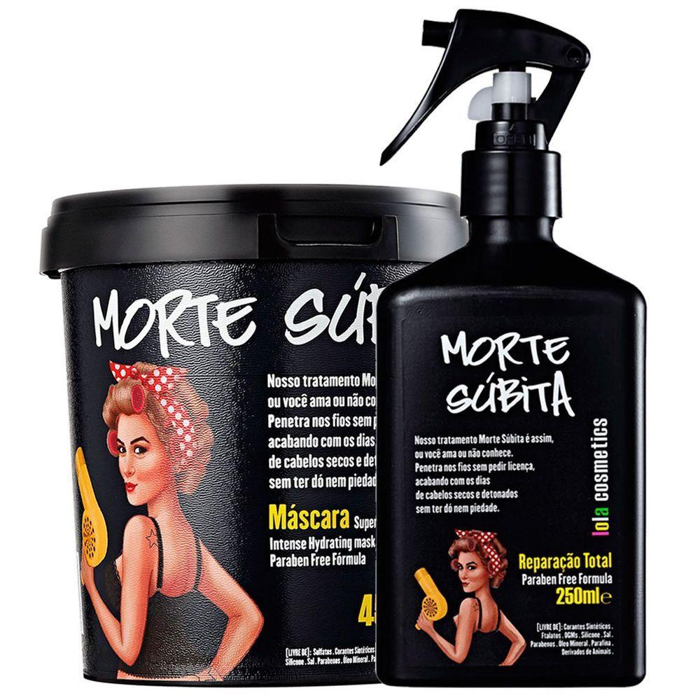 Kit Morte Súbita Spray Tratamento Capilar + Máscara De Hidratação Lola Cosmetics