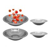 Conjunto Para Salada Bowl Aço Inox 4 Pç Mundial Import