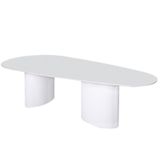 Mesa De Jantar Orgânica Duo 198x122cm Laqueada
