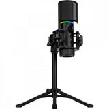 Microfone Gamer Streamplify Mic Tripod Com Tripé Ajustável Preto Rgb