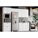 Cozinha Modulada Completa Americana 4pçs (2 Armários + 1 Balcão + 1 Paneleiro) C4p11 Branco - Henn