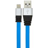 Cabo Usb Silicone Carregador E Dados Iphone 5 Até 10 Azul