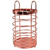 Porta Talher Organizador De Metal Rose Gold