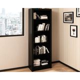 Estante Livreiro Casal Me4104 C/ 4 Prateleiras Preto - Tecno Mobili