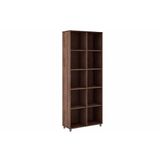 Estante Livreiro De Escritório Esm225 C/ 10 Nichos Rustico - Movelbento