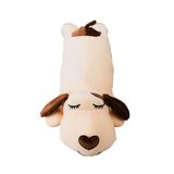 Cachorro Bege Comprido Deitado Dormindo 74cm - Pelúcia