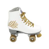 Patins Bel Quad- Retro Top Branco-dourado Tam. 36 (p55)