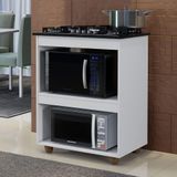 Balcão Para Cooktop 5 Bocas Turim Kaiki Móveis Branco