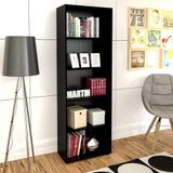 Estante Para Livros Com 4 Prateleiras Multy Preto Artely Preto
