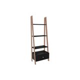 Estante De Livros Rt3091 C/ 3 Prateleiras Preto/rustico - Movelbento