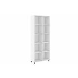 Estante De Livros Esm225 C/ 10 Nichos Branco - Movelbento
