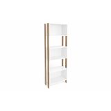 Estante De Livros Rt3093 C/ 3 Nichos Rustico/branco - Movelbento