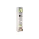 Estante De Livros Esm206 C/ 4 Prateleiras Branco - Movelbento