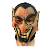 Máscara Drácula Vampiro Mau Látex C/capuz Halloween Festa