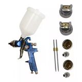 Pistola Pintura Gravidade Profissional Hvlp 2 Bicos 1,4 E