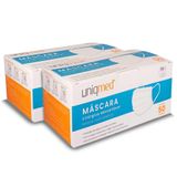 Máscaras Descartáveis Tripla Clipe Nasal Kit 100un Uniqmed