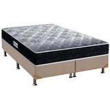 Cama Box Queen: Colchão Ortopédico Probel D33/ep Advanced Tech1500 + Base Crc Suede Clean(158x198)