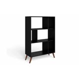 Estante De Livros Rt3015 C/ 6 Nichos Preto - Movelbento